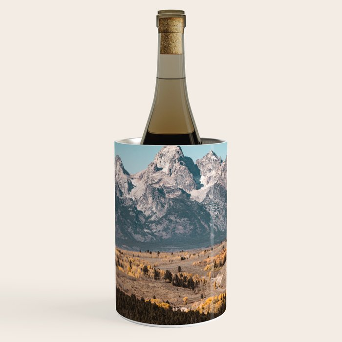 Grand Teton National Park Autumn Aspen Landscape Wine Chiller Gallery Image 1