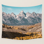 Grand Teton National Park Autumn Aspen Landscape Wall Tapestry Gallery Image 4
