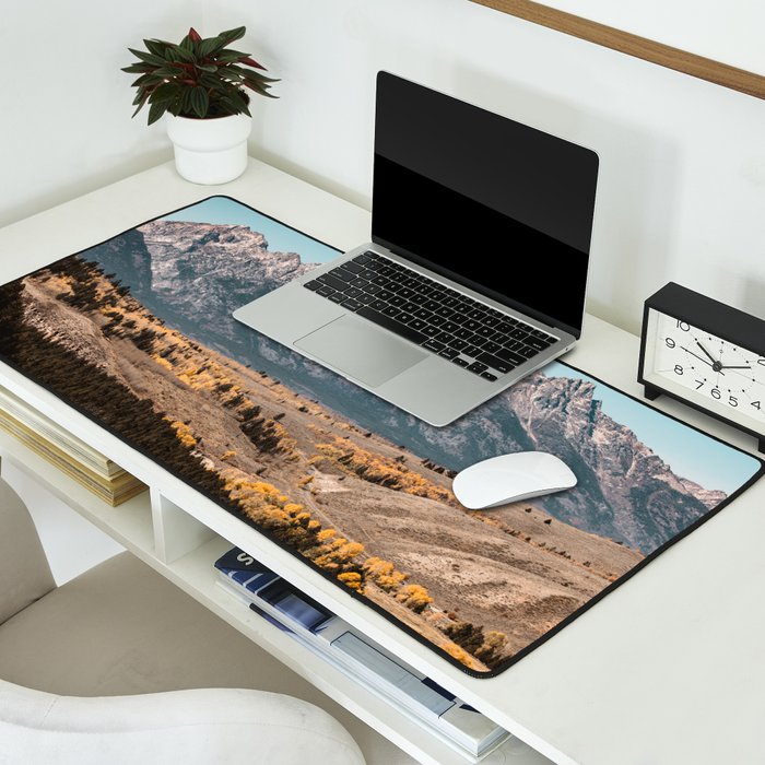 Grand Teton National Park Autumn Aspen Landscape Desk Mat Gallery Image 2