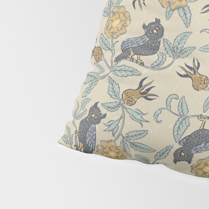 Tudor Owls in Grey Pillow Sham Gallery Image 4