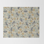 Tudor Owls in Grey Throw Blanket Gallery Image 2