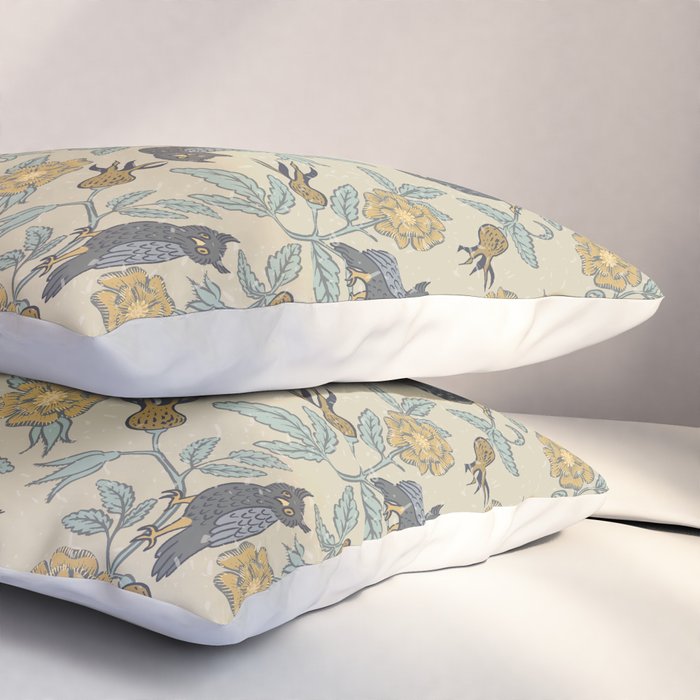 Tudor Owls in Grey Pillow Sham Gallery Image 3