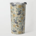 Tudor Owls in Grey Travel Mug Gallery Image 2