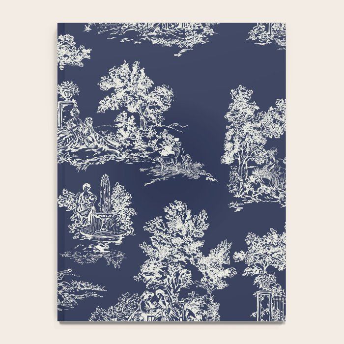 Toile de Jouy Vintage French Navy Blue & White Notebook Gallery Image 4