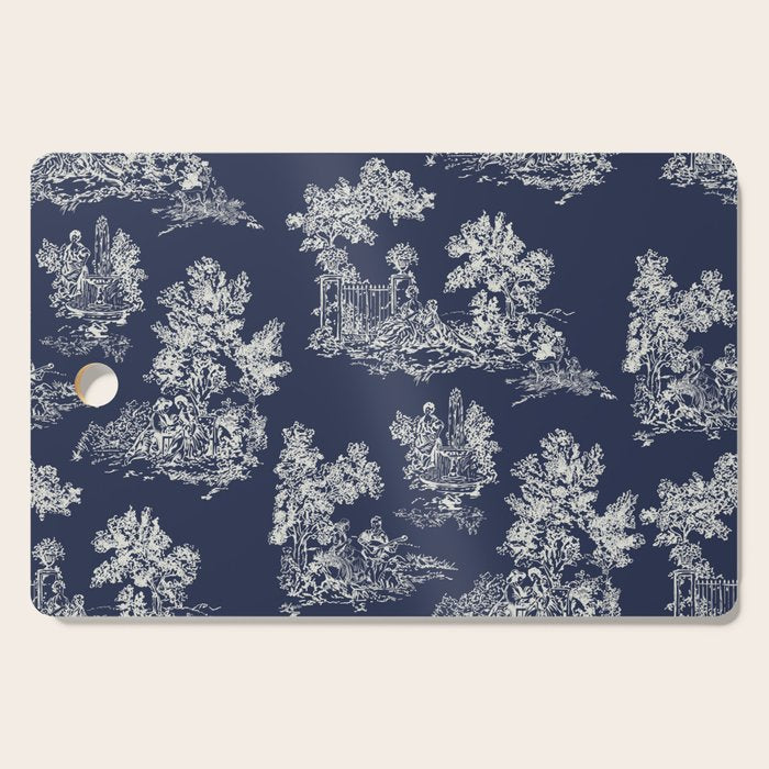 Toile de Jouy Vintage French Navy Blue & White Cutting Board Gallery Image 1
