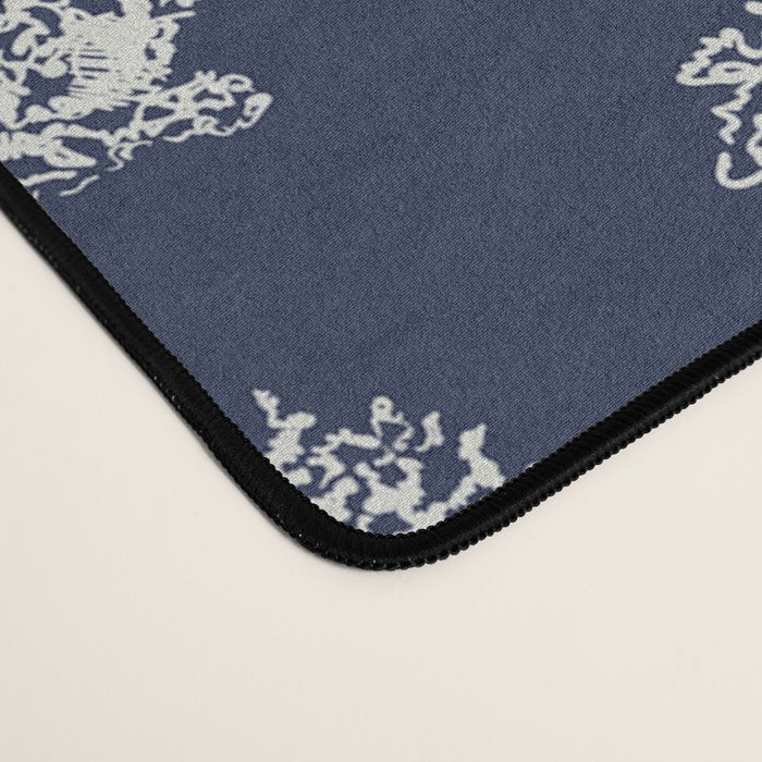 Toile de Jouy Vintage French Navy Blue & White Desk Mat Gallery Image 4