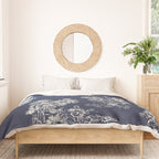 Toile de Jouy Vintage French Navy Blue & White Duvet Cover Gallery Image 3