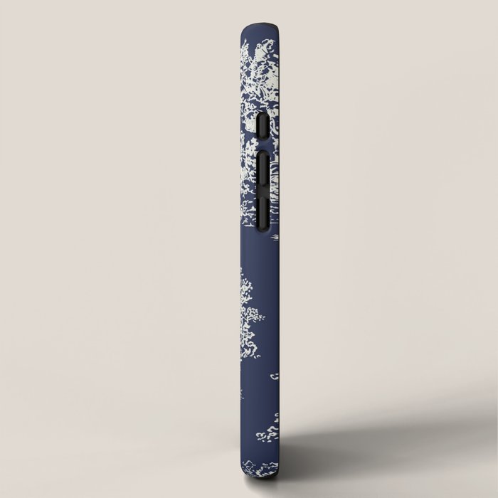Toile de Jouy Vintage French Navy Blue & White iPhone Case Gallery Image 2