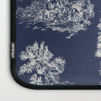 Toile de Jouy Vintage French Navy Blue & White Laptop Sleeve Gallery Image 3