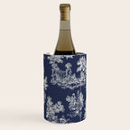 Toile de Jouy Vintage French Navy Blue & White Wine Chiller Gallery Image 1