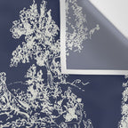 Toile de Jouy Vintage French Navy Blue & White Wall Tapestry Gallery Image 3