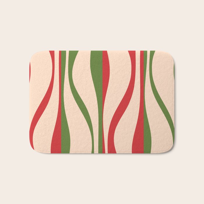 Mid Century Modern Retro Christmas Lounge Pattern Bath Mat Gallery Image 1