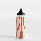 Mid Century Modern Retro Christmas Lounge Pattern Water Bottle Gallery Image 3