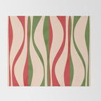 Mid Century Modern Retro Christmas Lounge Pattern Throw Blanket Gallery Image 2