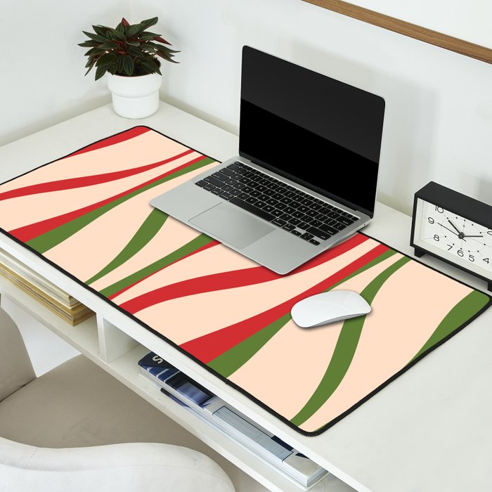 Mid Century Modern Retro Christmas Lounge Pattern Desk Mat Gallery Image 2
