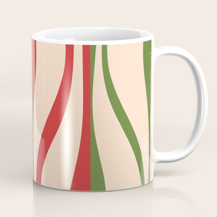 Mid Century Modern Retro Christmas Lounge Pattern Coffee Mug Gallery Image 1