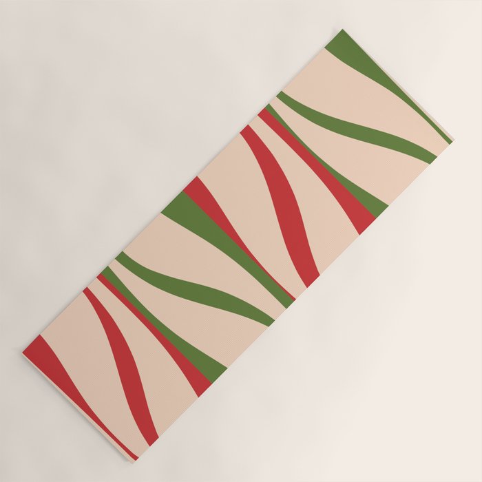 Mid Century Modern Retro Christmas Lounge Pattern Yoga Mat Gallery Image 1