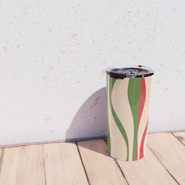 Mid Century Modern Retro Christmas Lounge Pattern Travel Mug Gallery Image 4