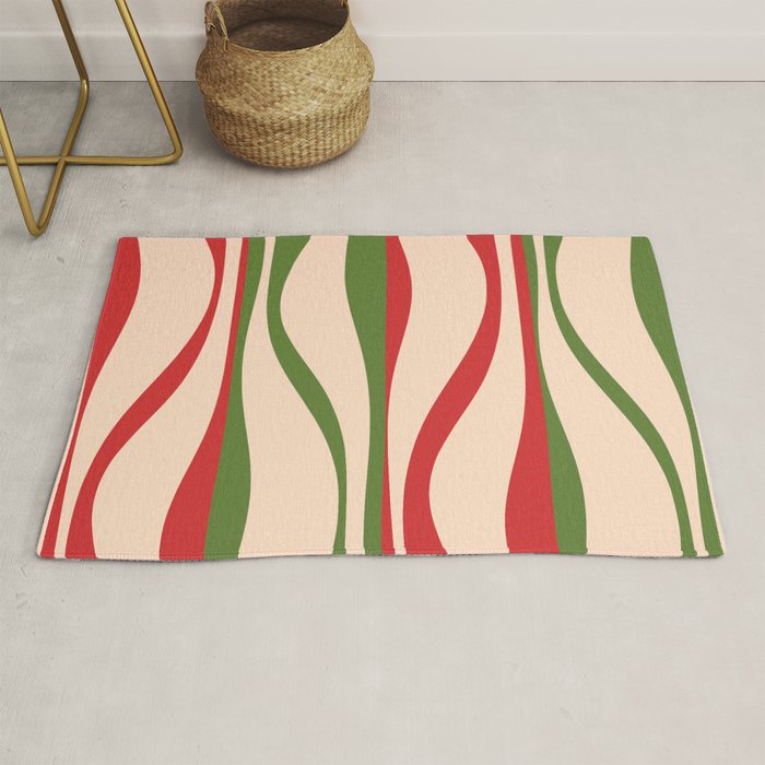 Mid Century Modern Retro Christmas Lounge Pattern Rug Gallery Image 1
