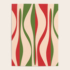 Mid Century Modern Retro Christmas Lounge Pattern Poster Gallery Image 4