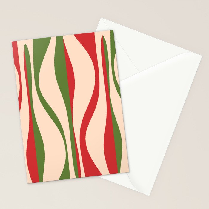 Mid Century Modern Retro Christmas Lounge Pattern Stationery Card Gallery Image 2