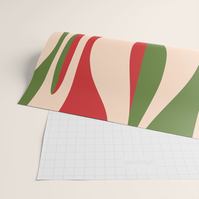 Mid Century Modern Retro Christmas Lounge Pattern Wrapping Paper Gallery Image 2