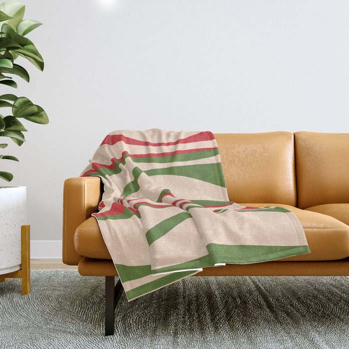 Mid Century Modern Retro Christmas Lounge Pattern Throw Blanket Gallery Image 1