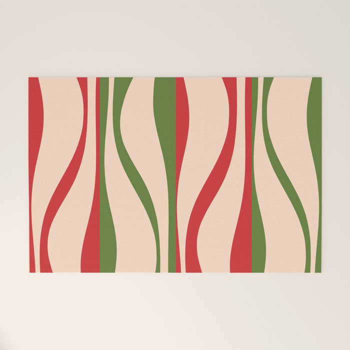 Mid Century Modern Retro Christmas Lounge Pattern Welcome Mat Gallery Image 1