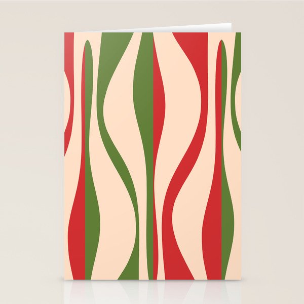 Mid Century Modern Retro Christmas Lounge Pattern Stationery Card Gallery Image 2