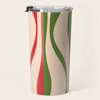 Mid Century Modern Retro Christmas Lounge Pattern Travel Mug Gallery Image 3