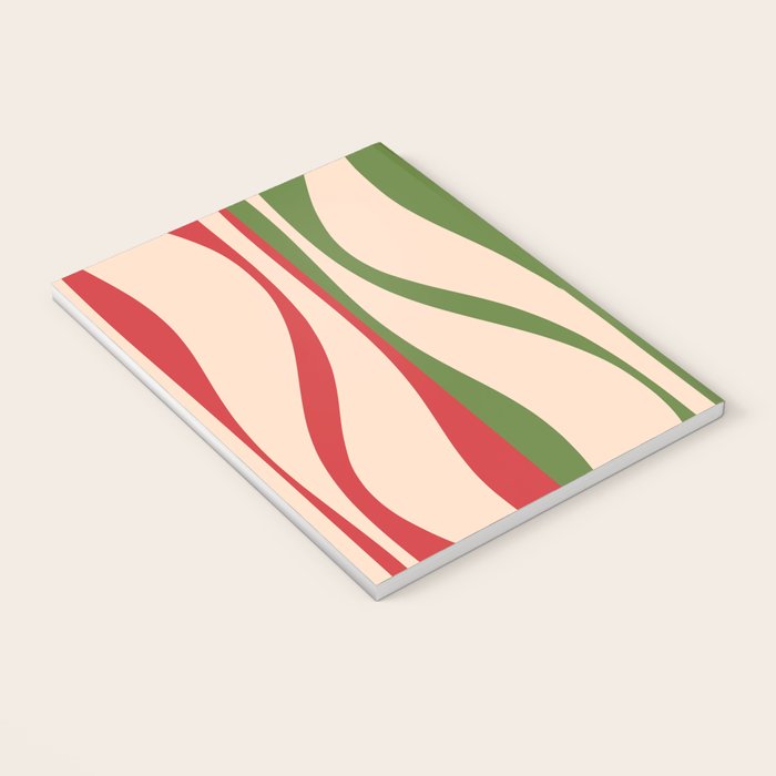 Mid Century Modern Retro Christmas Lounge Pattern Notebook Gallery Image 3