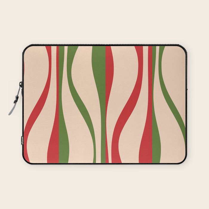 Mid Century Modern Retro Christmas Lounge Pattern Laptop Sleeve Gallery Image 1