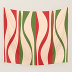 Mid Century Modern Retro Christmas Lounge Pattern Wall Tapestry Gallery Image 4