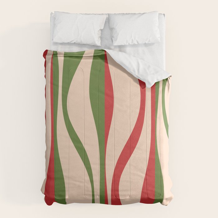 Mid Century Modern Retro Christmas Lounge Pattern Comforter Gallery Image 1