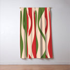Mid Century Modern Retro Christmas Lounge Pattern Window Curtain Gallery Image 3