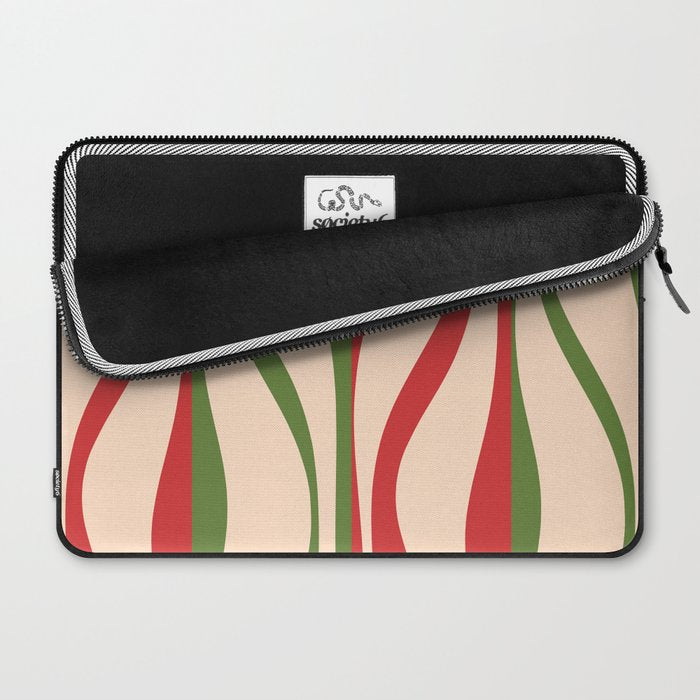 Mid Century Modern Retro Christmas Lounge Pattern Laptop Sleeve Gallery Image 2