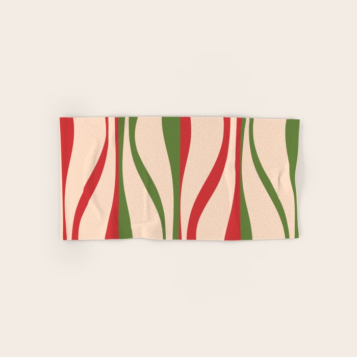 Mid Century Modern Retro Christmas Lounge Pattern Bath Towel Gallery Image 1