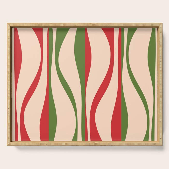 Mid Century Modern Retro Christmas Lounge Pattern Serving Tray Gallery Image 1