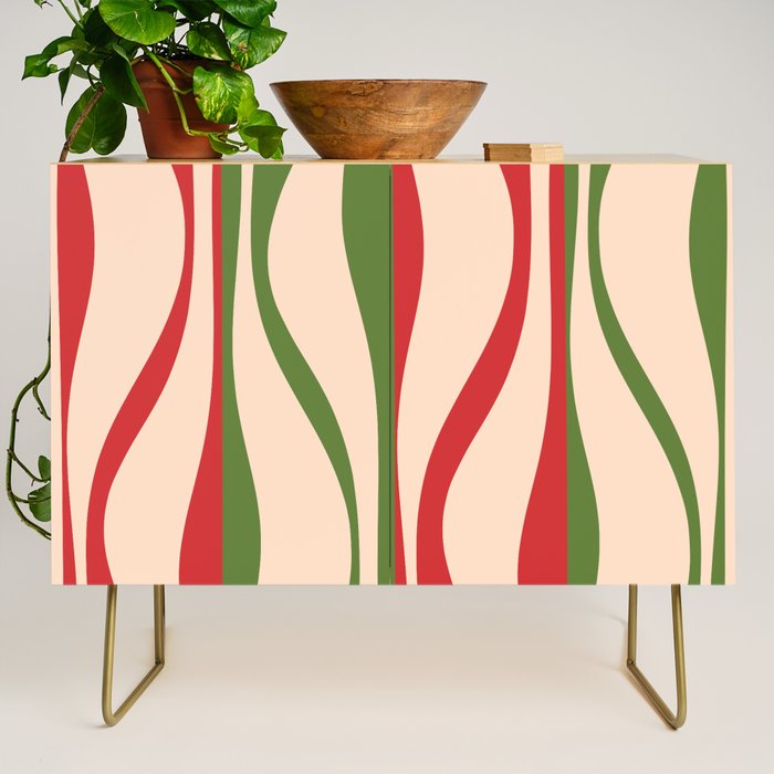 Mid Century Modern Retro Christmas Lounge Pattern Credenza Gallery Image 1