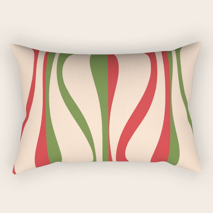 Mid Century Modern Retro Christmas Lounge Pattern Rectangular Pillow Gallery Image 1
