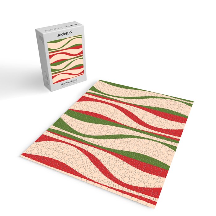 Mid Century Modern Retro Christmas Lounge Pattern Jigsaw Puzzle Gallery Image 2