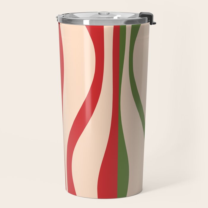 Mid Century Modern Retro Christmas Lounge Pattern Travel Mug Gallery Image 2