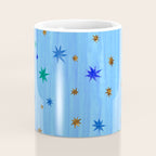 Celestial Star Twinkle in Blue Watercolor Coffee Mug Gallery Image 4