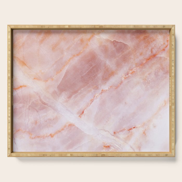 Rose Quartz Pink Marble Serving Tray Gallery Image 1
