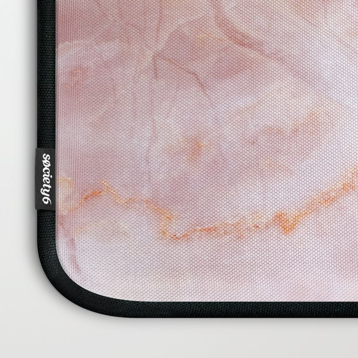Rose Quartz Pink Marble Laptop Sleeve Gallery Image 3
