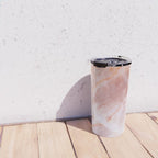 Rose Quartz Pink Marble Travel Mug Gallery Image 4