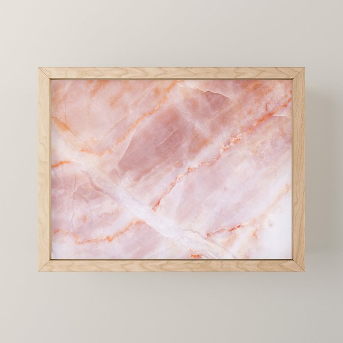 Rose Quartz Pink Marble Mini Art Print Gallery Image 1