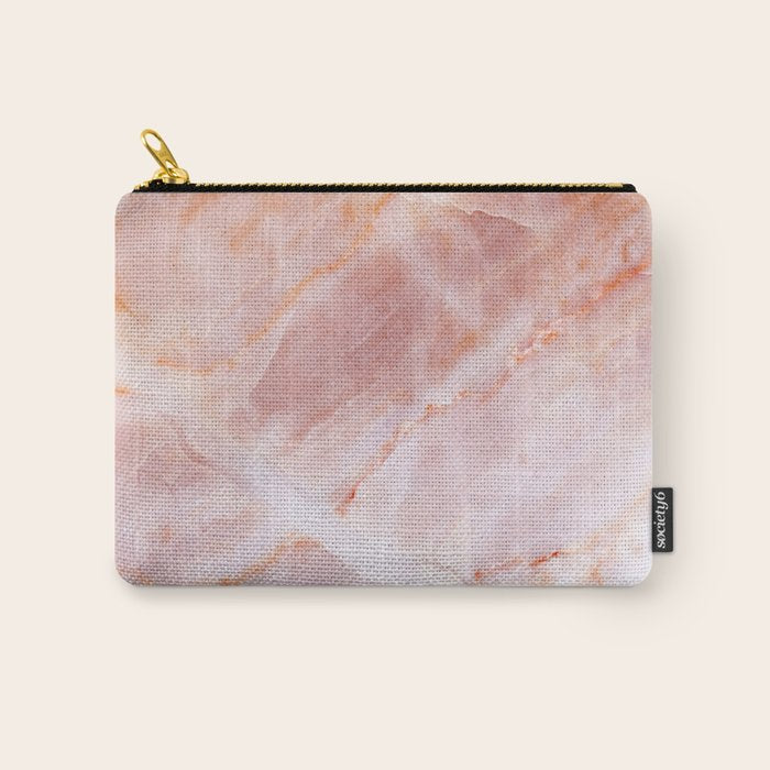 Rose Quartz Pink Marble Carry All Pouch Gallery Image 1
