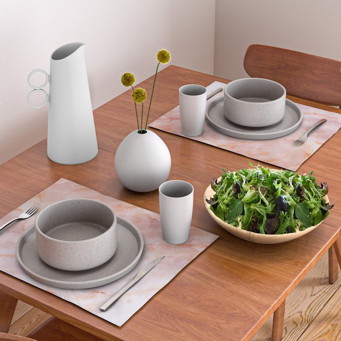 Rose Quartz Pink Marble Placemat Gallery Image 2