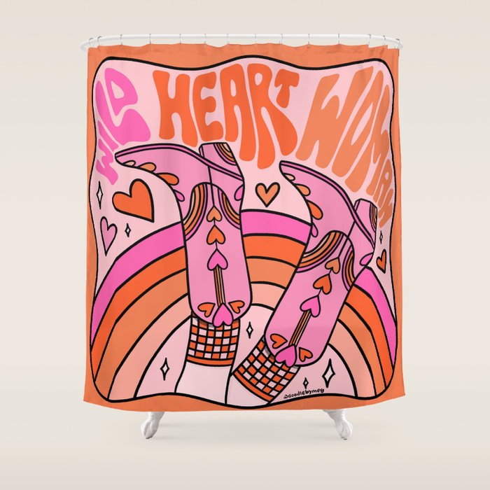 Wild Heart Woman Shower Curtain Gallery Image 1